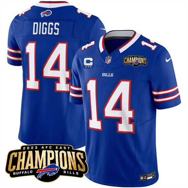 Men & Women & Youth Buffalo Bills #14 Stefon Diggs Blue 2023 F.U.S.E. AFC East Champions With 3-star C Ptach Stitched Jersey